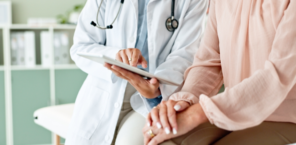 Doctor examining patient